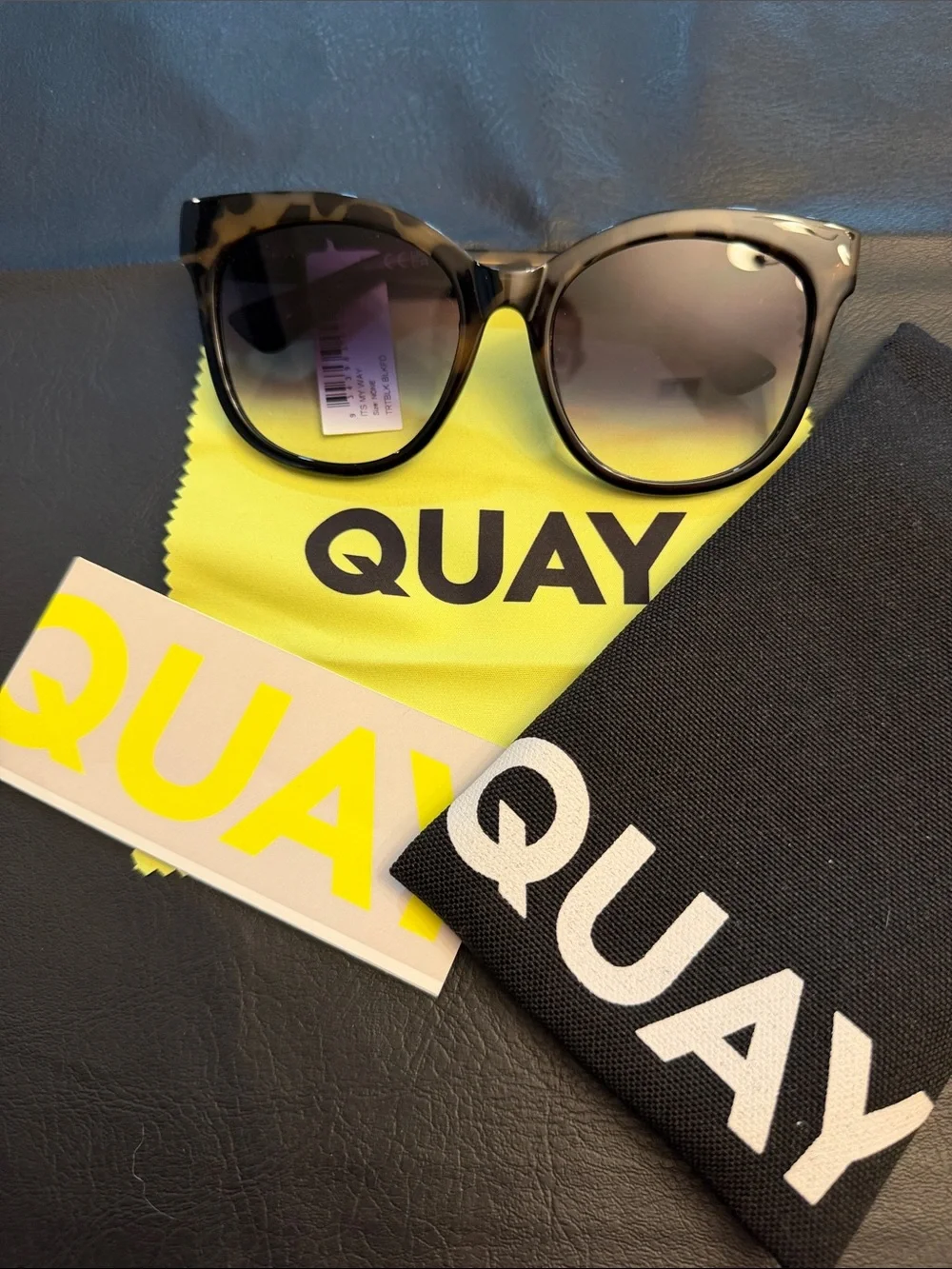 Quay Australia Tortoiseshell Cat Eye Sunglasses with Brown Gradient Lenses